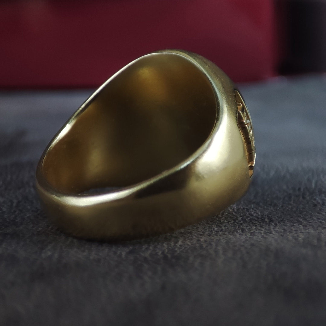 Personalized Gold College Graduation Ring for High School and University Class