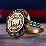 Load image into Gallery viewer, Custom University Graduation Signet Class Ring for College Alumni Gift