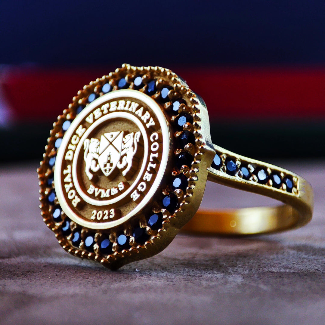 Custom University Graduation Signet Class Ring for College Alumni Gift