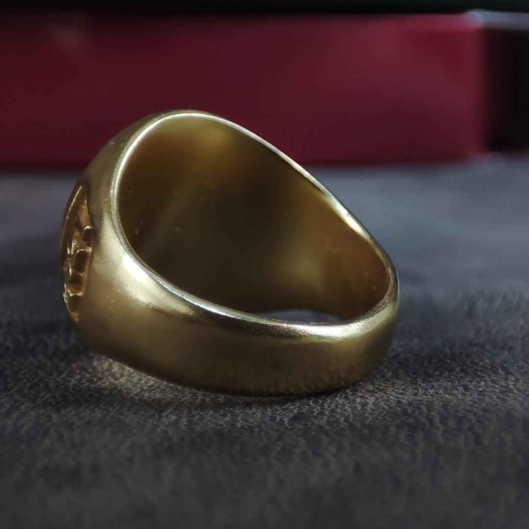 Personalized Gold College Graduation Ring for High School and University Class