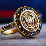 Load image into Gallery viewer, Custom University Graduation Signet Class Ring for College Alumni Gift