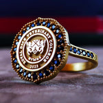 Load image into Gallery viewer, Custom University Graduation Signet Class Ring for College Alumni Gift