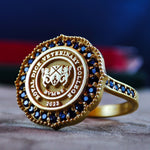 Load image into Gallery viewer, Custom University Graduation Signet Class Ring for College Alumni Gift