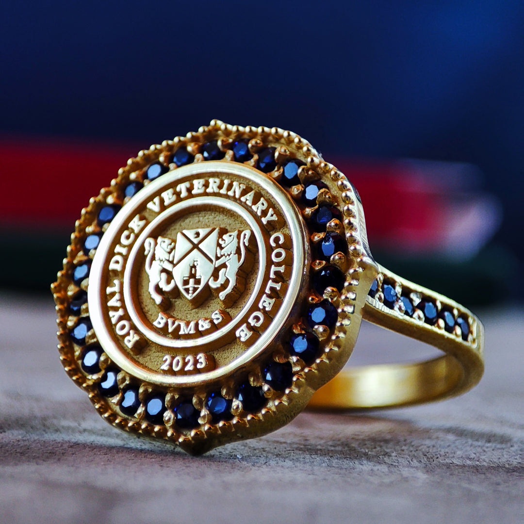 Custom University Graduation Signet Class Ring for College Alumni Gift
