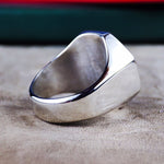 Load image into Gallery viewer, Gold Amor Fati ring with personalized engraving, representing acceptance and strength. This ring serves as a motivational reminder, making it an elegant and meaningful gift for loved ones.