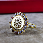 Load image into Gallery viewer, Custom Family Crest Signet Ring - Personalized Jewelry for Mom or Her, Unique Mother's Day Gift