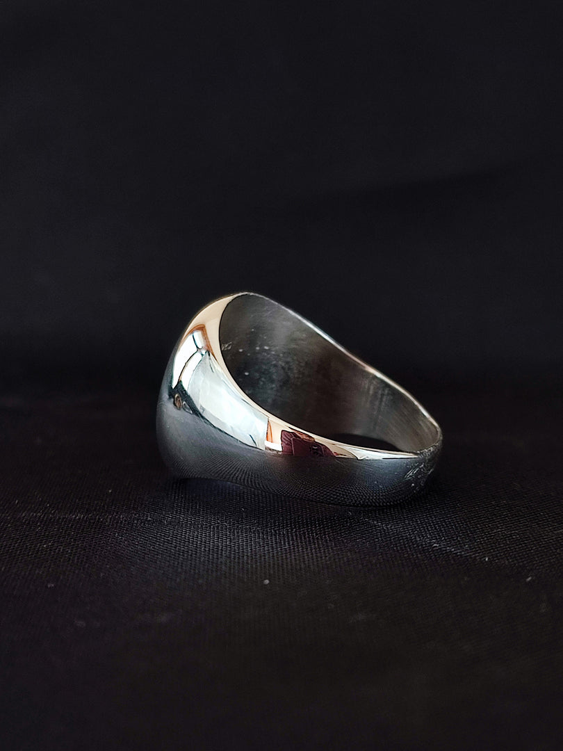 This monogram ring captures the essence of personalized luxury, uniting name and surname initials in a sleek, engraved finish. It’s the perfect keepsake for anniversaries, birthdays, or meaningful celebrations. Designed to be unisex, the timeless design makes it a versatile piece for everyday elegance or a treasured gift.