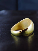 Load image into Gallery viewer, Gold Filled Lotus Flower Signet Ring For Her - Yoga Crescent Moon Jewelry