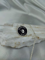 Load image into Gallery viewer, memento mori necklace, memento mori ring, memento mori, skull necklace, memento mori pendant, skull pendant, amor fati pendant, memento mori