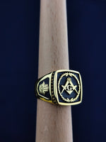 Load image into Gallery viewer, Elegant Master Mason Signet Ring for Men - Silver Freemason Jewelry Gift