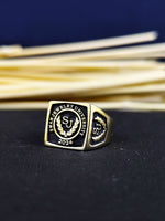 Load image into Gallery viewer, Elegant square men’s college ring, combining modern design with a traditional feel. A perfect graduation or alumni gift.