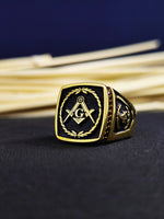 Load image into Gallery viewer, Elegant Master Mason Signet Ring for Men - Silver Freemason Jewelry Gift