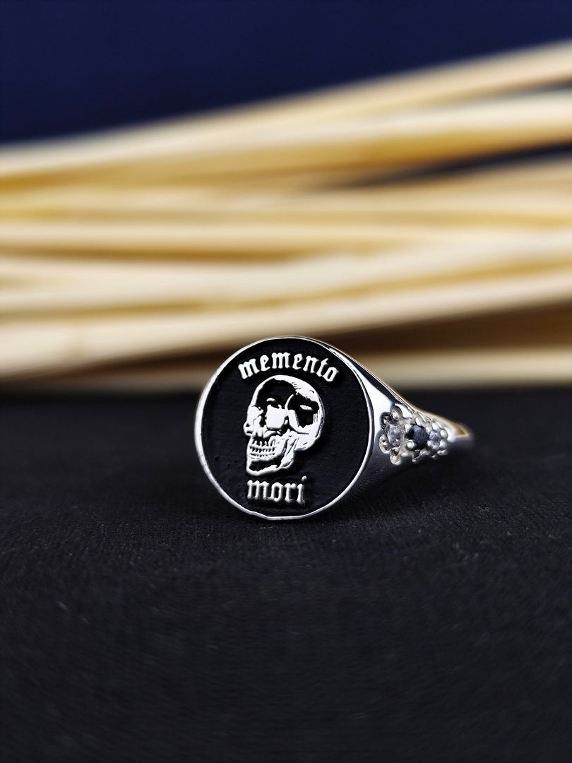 Amor Fati Coin Necklace Skull Gothic Jewelry Stoic Art Personalized Gift