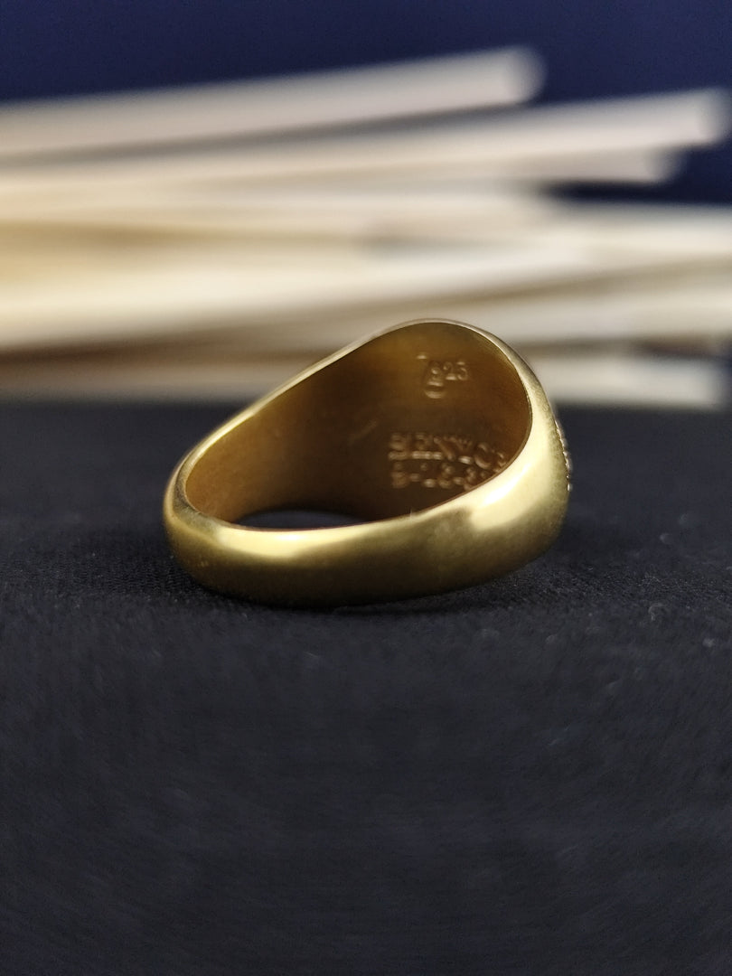 Gold Masonic Ring for Men and Women - Freemason Jewelry Gift