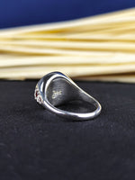 Load image into Gallery viewer, Unique A letter ring in silver, featuring a minimalist design. Ideal for everyday wear, this initial ring brings a touch of simplicity and elegance.