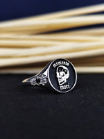 Load image into Gallery viewer, Amor Fati Coin Necklace Skull Gothic Jewelry Stoic Art Personalized Gift