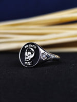 Load image into Gallery viewer, Amor Fati Coin Necklace Skull Gothic Jewelry Stoic Art Personalized Gift