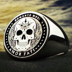 Load image into Gallery viewer, Customizable Memento Mori ring symbolizing the reminder of mortality