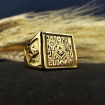 Load image into Gallery viewer, Gold and Silver Freemason Signet Ring for Men - Master Mason Jewelry Gift