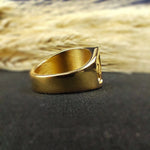 Load image into Gallery viewer, Gold and Silver Freemason Signet Ring for Men - Master Mason Jewelry Gift