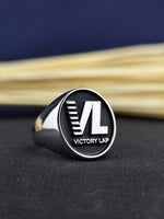 Load image into Gallery viewer, Handmade Custom Silver Signet Ring – Personalized Engraved Jewelry for Him