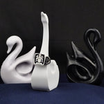 Load image into Gallery viewer, Designed for those who value history and nobility, this square heraldic family crest ring is a statement of elegance. Crafted from sterling silver and finished with black enamel, it showcases a custom coat of arms engraving. A perfect choice for those looking for a unique heirloom or commemorative jewelry piece, ideal for gifting on special occasions.