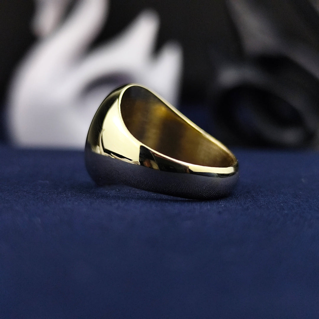 A luxury 14K gold ring custom-engraved with your initials in a powerful monogram design. Ideal for everyday wear or special occasions, the ring’s detailed seal style and personal touch make it a one-of-a-kind gift. A sophisticated and stylish way to honor your name or loved ones in fine gold jewelry.