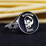 Load image into Gallery viewer, Amor Fati Coin Necklace Skull Gothic Jewelry Stoic Art Personalized Gift