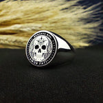 Load image into Gallery viewer, Unique Memento Mori ring design, combining artistry and symbolism