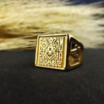 Load image into Gallery viewer, Gold and Silver Freemason Signet Ring for Men - Master Mason Jewelry Gift