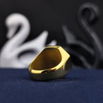 Load image into Gallery viewer, Designed for Freemasons, this custom-engraved gold-plated signet ring features an octagonal frame that highlights the precision of the square and compass symbol. A refined and elegant piece for lodge members, this unique Masonic ring is a testament to heritage and honor, making it a must-have for those who embrace the fraternity’s values.