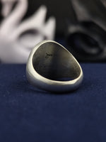 Load image into Gallery viewer, This silver 3D owl ring is a wearable masterpiece, capturing the majestic essence of the owl in fine detail. Designed with a matte finish for a subtle yet sophisticated appearance, this custom bird ring is ideal for nature lovers and those who resonate with the wisdom and mystery that owls symbolize. A remarkable gift for birthdays, special occasions, or as a personal talisman.