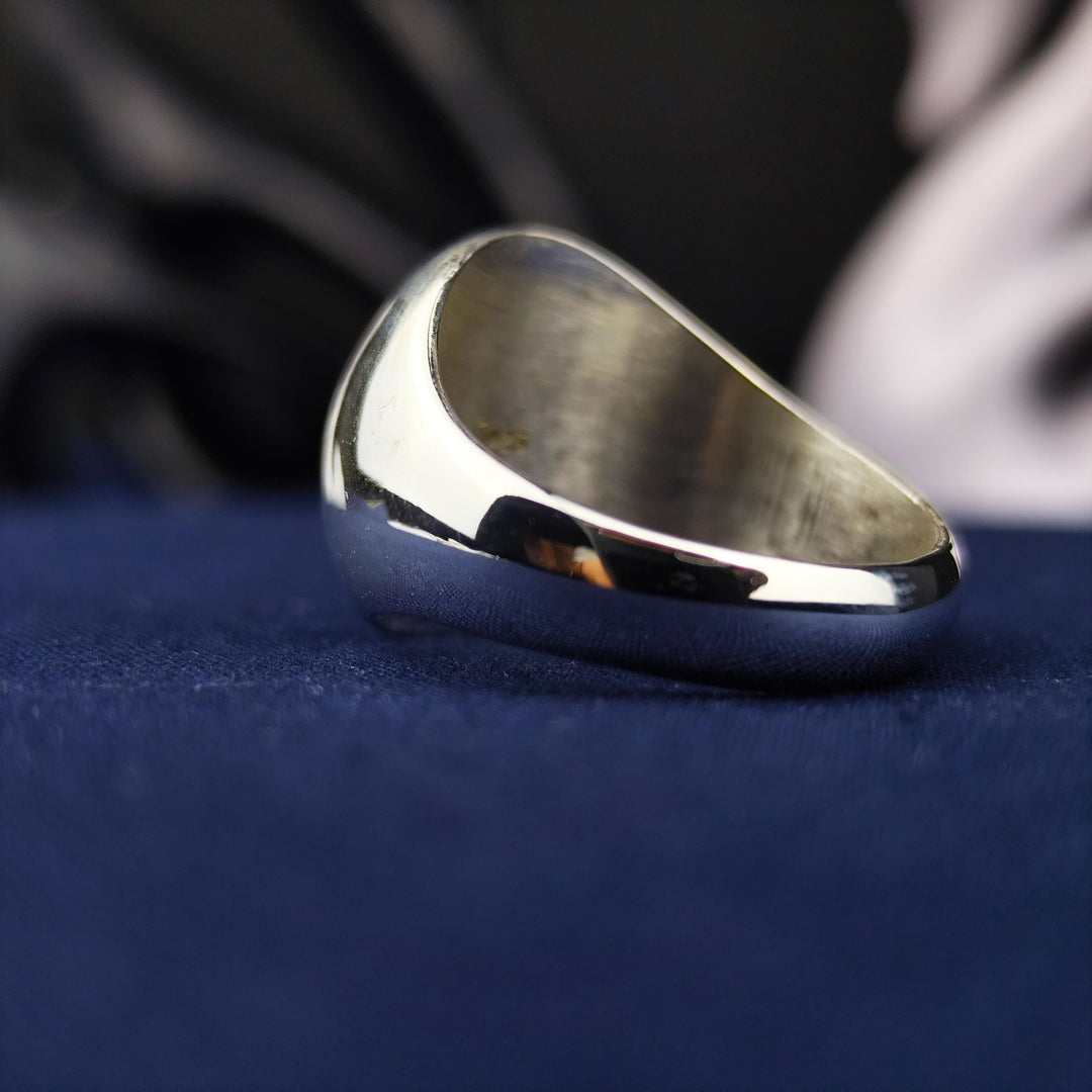 Custom Engraved Signet Ring with Your Name or Logo for Unique Personalized Gifts