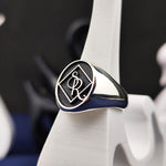 Load image into Gallery viewer, Custom Engraved Signet Ring with Your Name or Logo for Unique Personalized Gifts