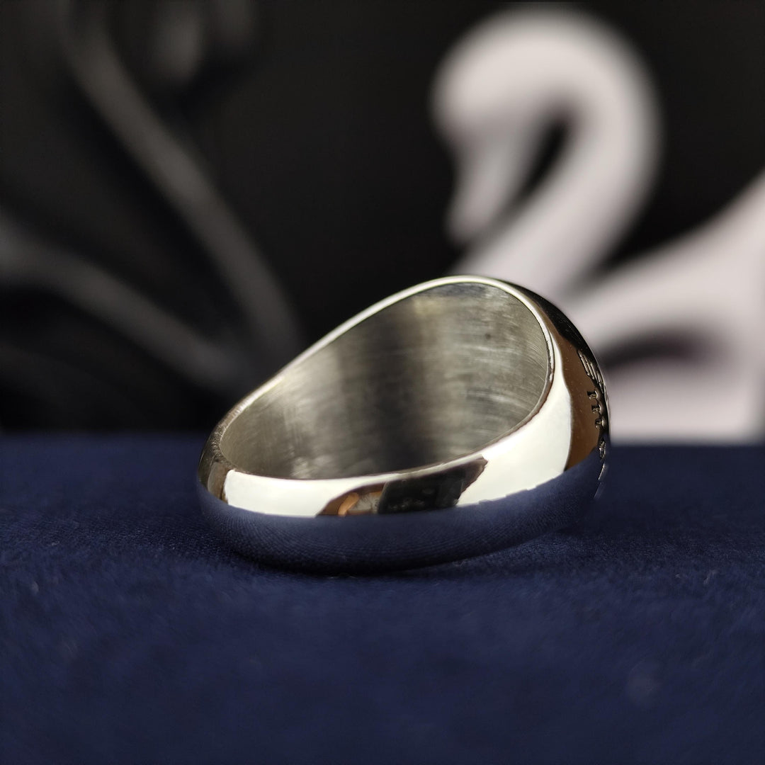 Unique Momento Mori Skull Ring, Personalized Gothic Jewelry, Amor Fati Philosophy Art