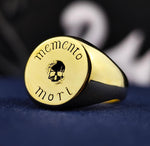 Load image into Gallery viewer, Unique Gothic Amor Fati Coin Ring & Necklace - Personalized Philosophy Jewelry