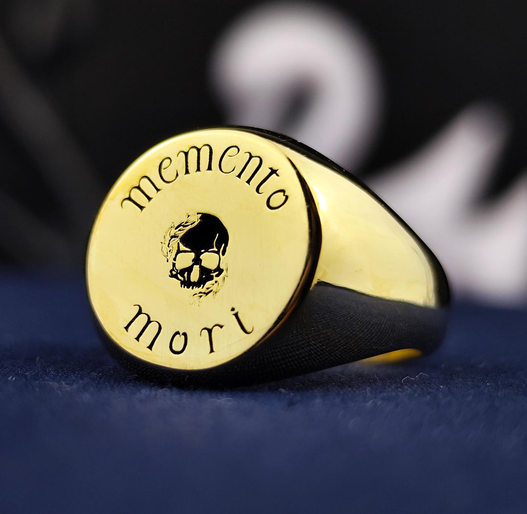 Unique Gothic Amor Fati Coin Ring & Necklace - Personalized Philosophy Jewelry