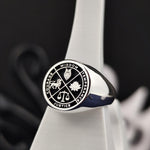 Load image into Gallery viewer, Handcrafted Wisdom ring with a sleek and polished finish, embodying the essence of wisdom and enlightenment