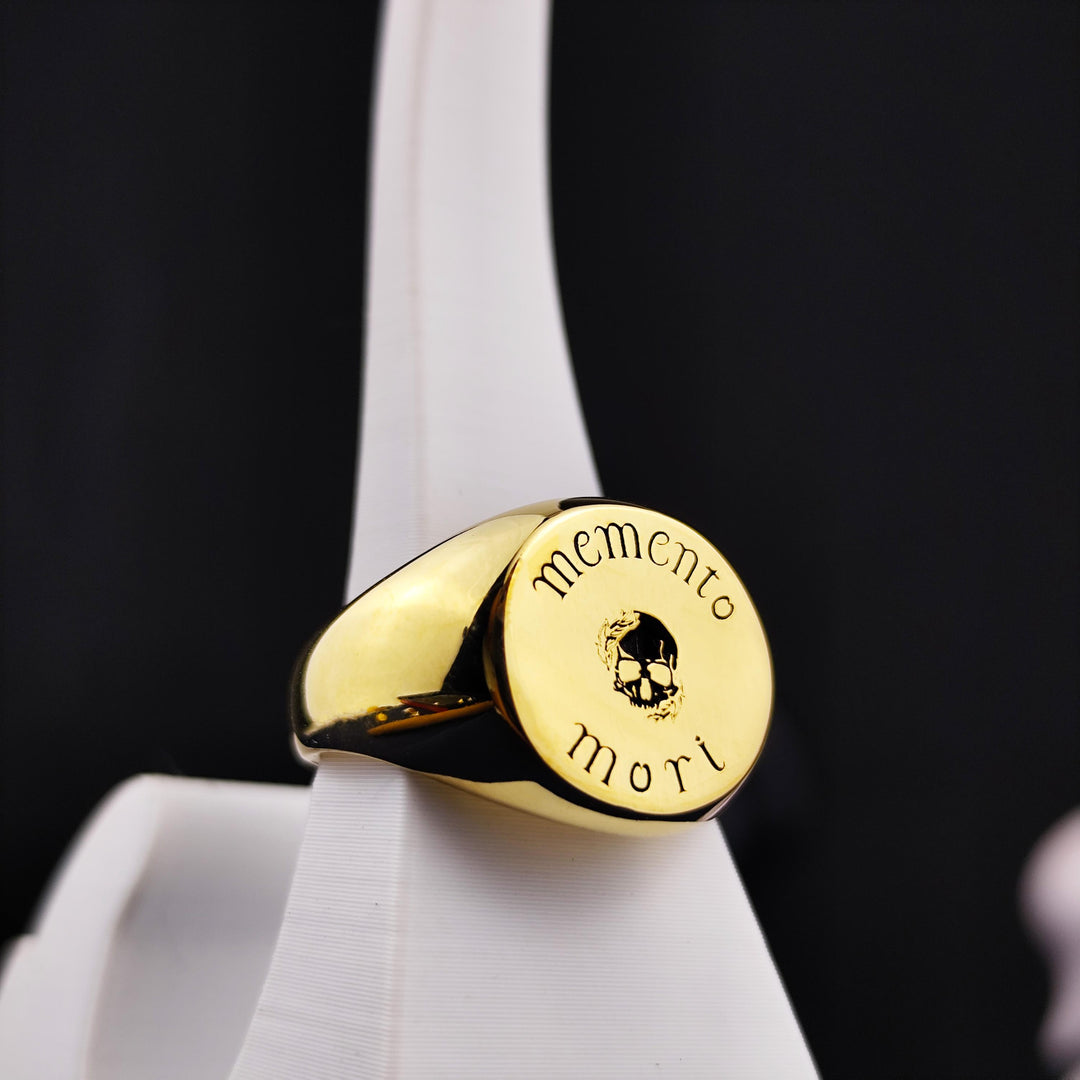 Unique Gothic Amor Fati Coin Ring & Necklace - Personalized Philosophy Jewelry