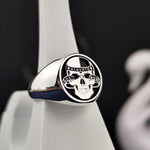 Load image into Gallery viewer, Personalized Amor Fati Ring with Skull Design - Memento Mori Jewelry