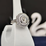 Load image into Gallery viewer, Unique women’s graduation ring with a white stone centerpiece, designed to honor achievements with a touch of elegance.