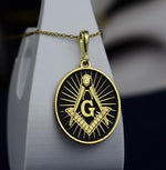Load image into Gallery viewer, Unique Masonic charm necklace crafted with precision and symbolic design, perfect for celebrating Freemason values and achievements.