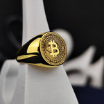 Load image into Gallery viewer, Crypto-themed Bitcoin jewelry with a refined design, perfect for celebrating financial independence and the rise of decentralized currencies.