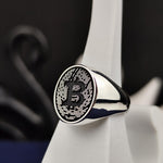 Load image into Gallery viewer, Elegant Bitcoin band ring in silver and gold-plated finishes, ideal for those looking to invest in stylish blockchain accessories.