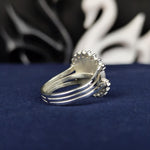 Load image into Gallery viewer, Purple and white stone university ring for women, offering a refined academic style. Perfect as a graduation gift or a personal keepsake that symbolizes success.