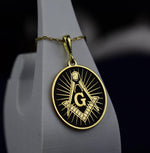 Load image into Gallery viewer, Freemason pendant necklace crafted in gold or silver, featuring a detailed Masonic charm. A meaningful accessory for honoring Freemason traditions.