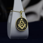 Load image into Gallery viewer, Elegant Freemason necklace with a polished pendant, ideal for showcasing Masonic heritage. A stylish and meaningful keepsake.