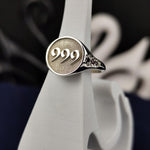 Load image into Gallery viewer, Feminine and stylish silver angel number ring with a dainty stone, blending elegance with spirituality. A modern and meaningful jewelry piece for those who believe in divine guidance and intuition.