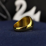 Load image into Gallery viewer, Custom-designed Bitcoin ring in gold, representing digital freedom and financial independence. A meaningful jewelry piece for blockchain believers.