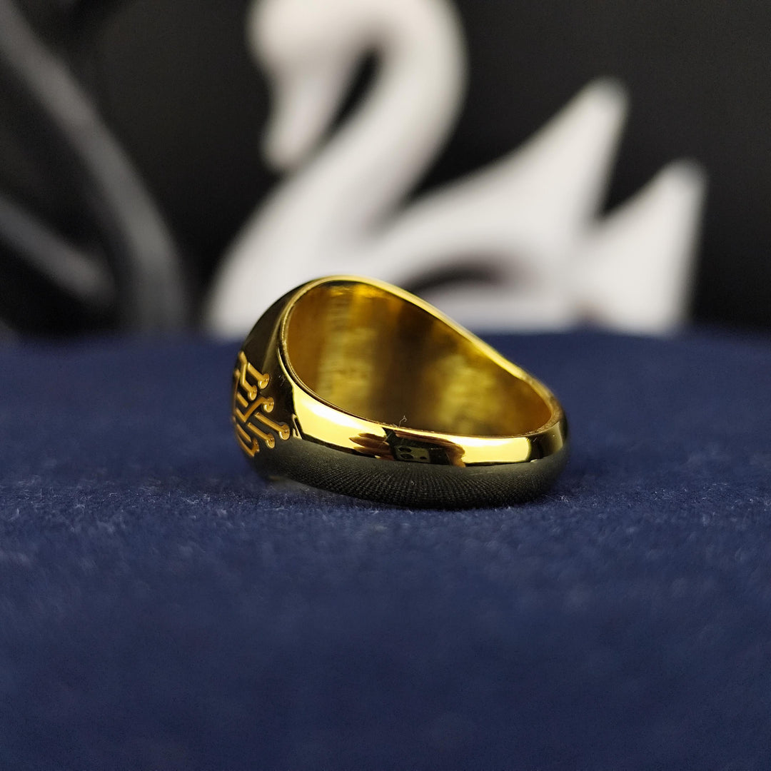Unique Bitcoin band ring, blending modern elegance with blockchain aesthetics. A perfect statement piece for digital finance advocates.
